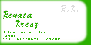 renata kresz business card